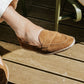 Baudoin & Lange x MJ: Banus-Loafer "Espadrille Luxe" aus Kalbsvelours - Handmade