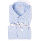 Hellblaues Hemd "Royal Oxford" mit Button Down Kragen und Sportmanschette - Handarbeit