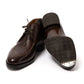 Split-Toe-Bootee "Apron-Chukka" aus dunkelbraun genarbtes Kalbsleder "Russian Calf" - reine Handarbeit