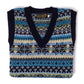 Glenugie exklusiv x MJ: Pullunder "Fairisle-Slipover" aus reiner Wolle - Pure Soft Shetland