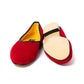 Roter Slipper "Velvet Grecian Low Cut" aus Samtvelours - Handarbeit