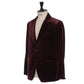 Dunkelrotes Velvet-Sakko "Velluto Elegante" aus Baumwolle - Handarbeit