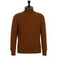 Exklusiv für Michael Jondral: Nussbrauner Rollkragenpullover aus schottischem 4-Ply Kaschmir on