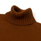 Exklusiv für Michael Jondral: Nussbrauner Rollkragenpullover aus schottischem 4-Ply Kaschmir on