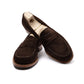 Loafer "American Casual Penny" aus dunkelbraunem Rauhleder - reine Handarbeit