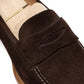 Loafer "American Casual Penny" aus dunkelbraunem Rauhleder - reine Handarbeit