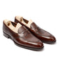 Special MJ-Edition: Loafer "Full Dress Strap" aus dunkelbraunem Kalbslederleder "Russian Calf" - reine Handarbeit