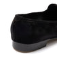 Schwarzer Venetian-Samtslipper "Martini Cocktail" mit Ledersohle