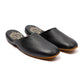 Schwarzer Pantoffel "Mule" aus Hirschleder