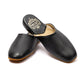 Schwarzer Pantoffel "Mule" aus Hirschleder