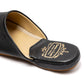 Schwarzer Pantoffel "Mule" aus Hirschleder