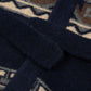 RAKKI x MJ: Belt-Cardigan "Julien" aus reiner Lambswool - Original Icon