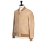 Lederjacke "Bomber Lusso" aus gewachsenem Lammfell - Handarbeit