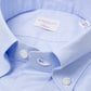 Hellblaues Hemd "Oxford Super" mit Button Down Kragen und Sportmanschette - Handarbeit