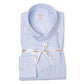 Gestreiftes Hemd "Royal Twill" mit Haifischkragen und Sportmanschette - Handarbeit