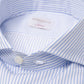 Gestreiftes Hemd "Royal Twill" mit Haifischkragen und Sportmanschette - Handarbeit