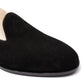 Loafer "Plain Slip" aus schwarzem Rauhleder - reine Handarbeit