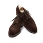 Derby "Blucher" aus dunkelbraunem Rauhleder - reine Handarbeit
