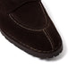 Loafer "Norvegian Split Toe" aus dunkelbraunem Rauhleder - reine Handarbeit