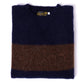 Glenugie exklusiv x MJ: Pullover "College Stripe Jumper" aus reiner Wolle - Circulate Knit Pure Brushed Shetland