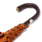 Limited Edition: Francesco Maglia x MJ: Gestreifter Stockschirm  "The Solid Stick MJ Edition" mit Griff aus Kastanienholz