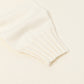 Naturweißer Pullover "Round Rib" aus reinem Duvet-Kaschmir