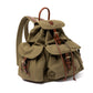 Rucksack "Dolomiti" aus Baumwoll-Canvas und Sattelleder - Handarbeit