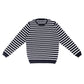 Rundhals-Pullover "Cornwall Stripe" aus reiner Baumwolle