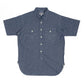 Western-Shirt "Short-Sleeve Barn" aus japanischem Baumwoll-Chambray - Japanese Item