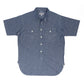 Western-Shirt "Short-Sleeve Barn" aus japanischem Baumwoll-Chambray - Japanese Item