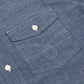 Western-Shirt "Short-Sleeve Barn" aus japanischem Baumwoll-Chambray - Japanese Item