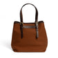 Tasche "New Office Tote" aus Baumwollcanvas und Sattelleder - Handarbeit