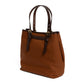 Tasche "New Office Tote" aus Baumwollcanvas und Sattelleder - Handarbeit