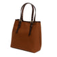 Tasche "New Office Tote" aus Baumwollcanvas und Sattelleder - Handarbeit