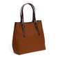 Tasche "New Office Tote" aus Baumwollcanvas und Sattelleder - Handarbeit