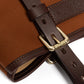 Tasche "New Office Tote" aus Baumwollcanvas und Sattelleder - Handarbeit