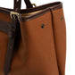 Tasche "New Office Tote" aus Baumwollcanvas und Sattelleder - Handarbeit