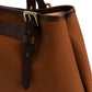 Tasche "New Office Tote" aus Baumwollcanvas und Sattelleder - Handarbeit