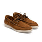 Il Mocassino x MJ: Boat-Loafer "Positano" aus mittelbraunem Kalbs-Nubuk