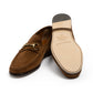 Il Mocassino x MJ: Horsebit Loafer "Via Condotti" aus mittelbraunem Kalbsvelours