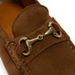 Il Mocassino x MJ: Horsebit Loafer "Via Condotti" aus mittelbraunem Kalbsvelours