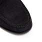 Il Mocassino x MJ: Horsebit Loafer "Via Condotti" aus dunkelblauem Kalbsvelours