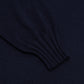 Dunkelblauer Polo-Pullover "Polo Rib" aus reinem Duvet-Kaschmir - Handarbeit