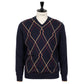 Sweater "Motivo Rombo" made of Pure Cashmere—Handcrafted