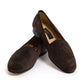 Slipper "Suede Monk" aus Kalbsvelours - Handarbeit