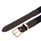 Hardy & Parson x MJ: Gürtel "Suffolk" aus Elastic-Canvas und Sattelleder - Handarbeit