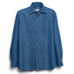 Hemd "Denim Plisse" aus Soft-Baumwolldenim - Handarbeit