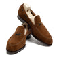 Loafer "X-Croc" aus mittelbraunem Rauhleder - reine Handarbeit