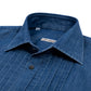 Hemd "Denim Plisse" aus Soft-Baumwolldenim - Handarbeit