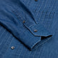 Hemd "Denim Plisse" aus Soft-Baumwolldenim - Handarbeit